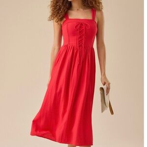 NEW Altar’d State Red Maxi Dress Size Small Cute for Valentines Day